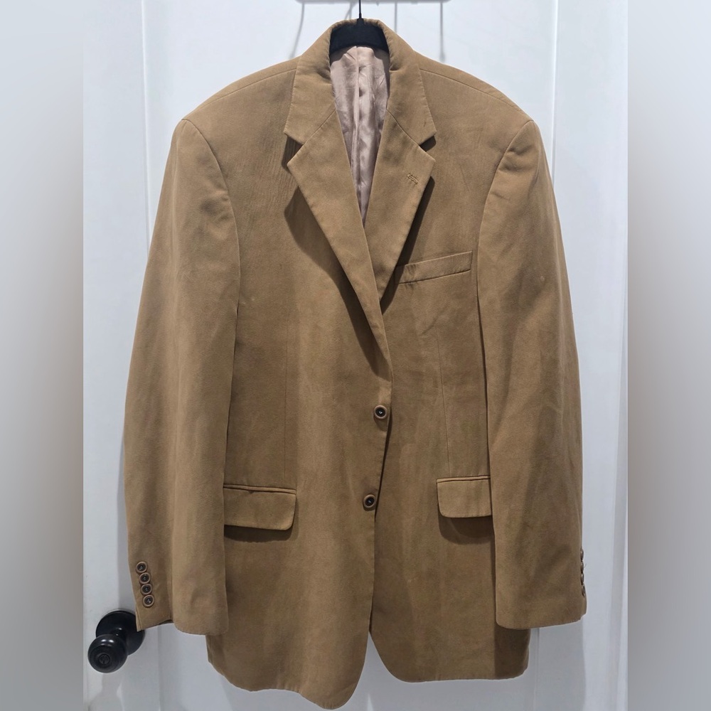 Gianfranco Ruffini Italy Mens Suede Sport Coat Blazer Jacket Size 44L
